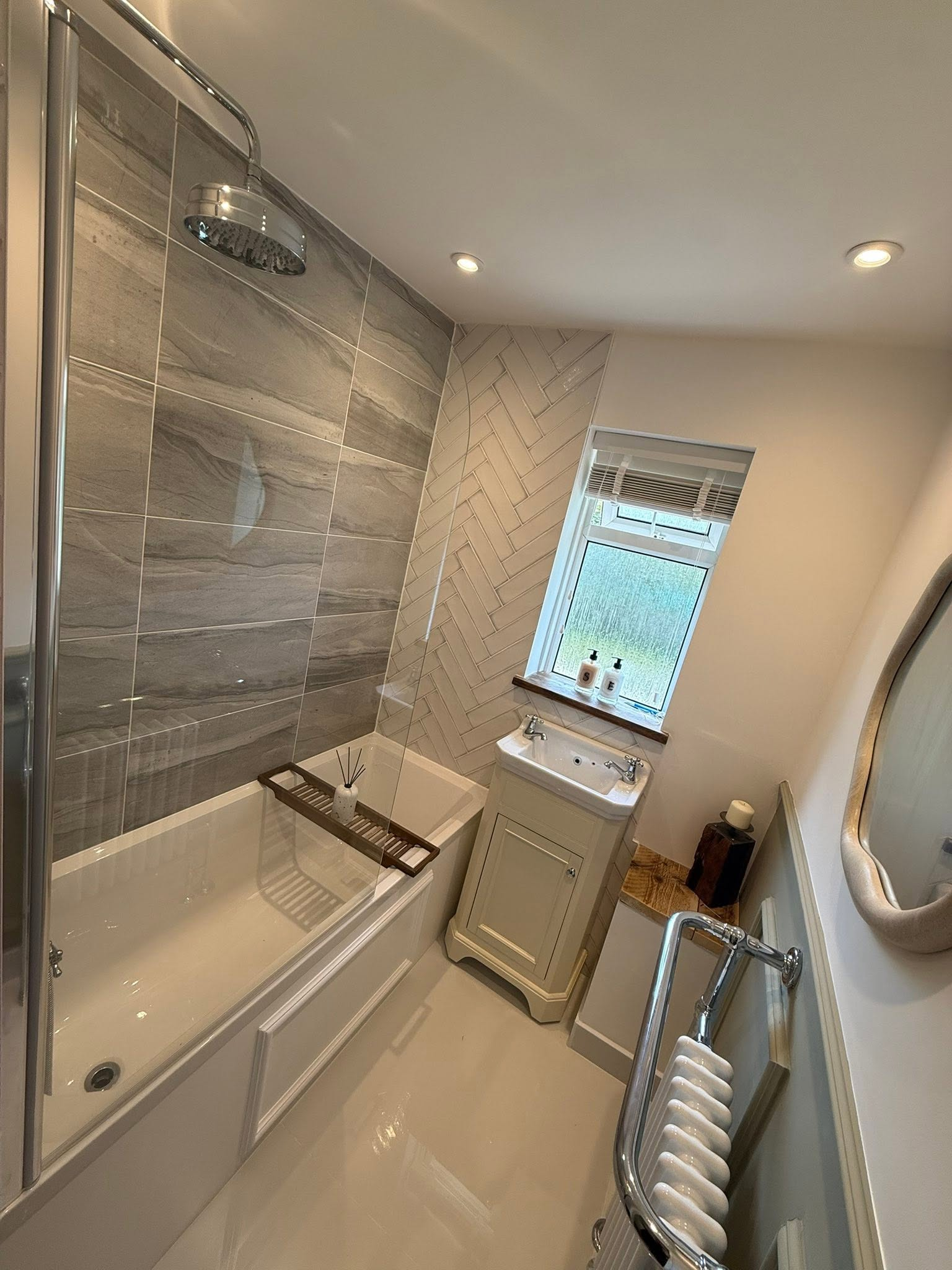 Completed modern bathroom refurbishment