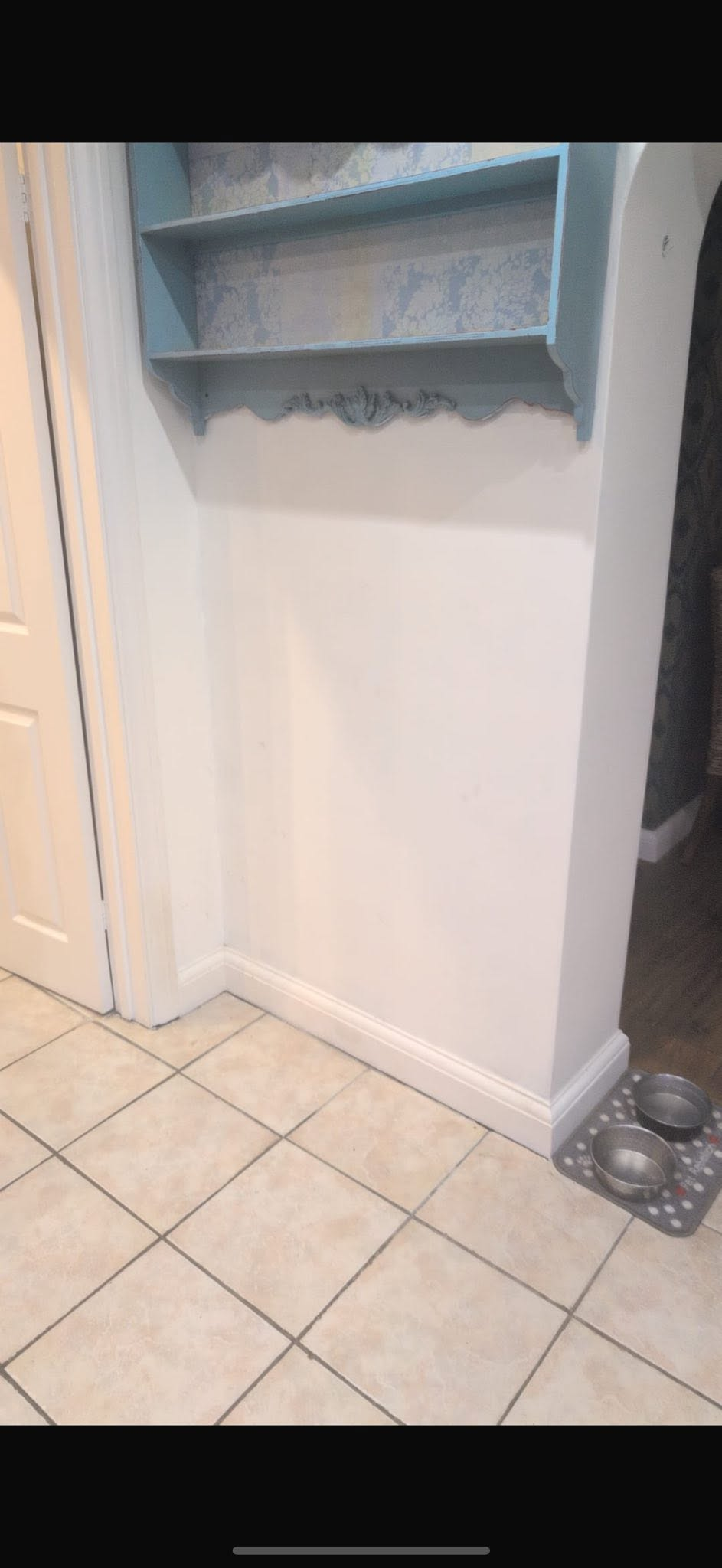 Prepared plumbing space during improvement work
